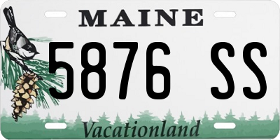 ME license plate 5876SS