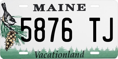 ME license plate 5876TJ
