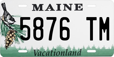 ME license plate 5876TM