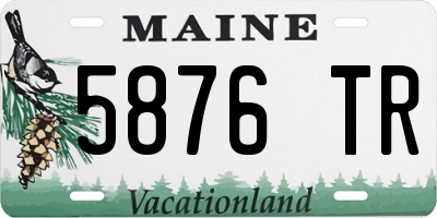 ME license plate 5876TR