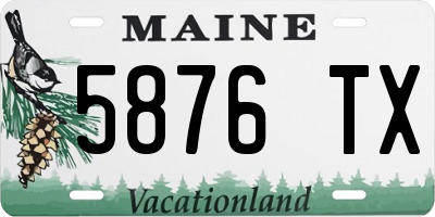 ME license plate 5876TX