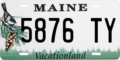 ME license plate 5876TY