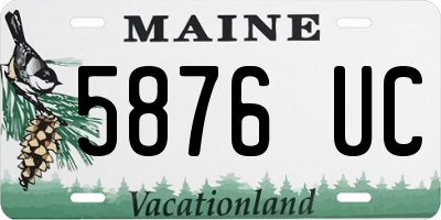 ME license plate 5876UC