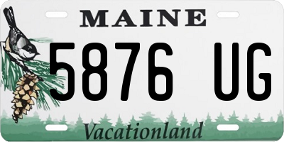 ME license plate 5876UG