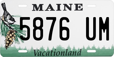 ME license plate 5876UM
