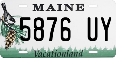 ME license plate 5876UY