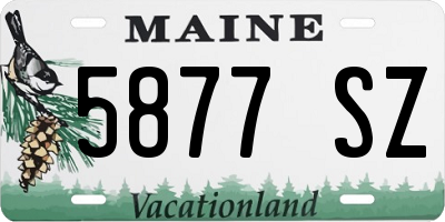 ME license plate 5877SZ