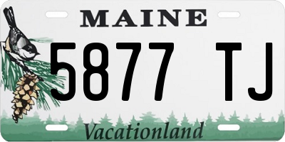 ME license plate 5877TJ