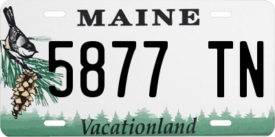 ME license plate 5877TN