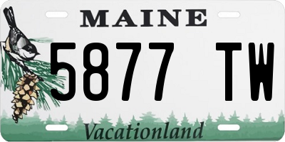 ME license plate 5877TW