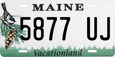 ME license plate 5877UJ