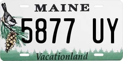 ME license plate 5877UY