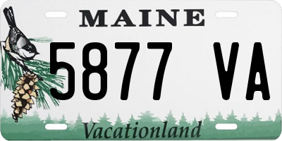 ME license plate 5877VA