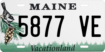 ME license plate 5877VE