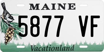 ME license plate 5877VF