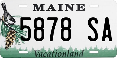 ME license plate 5878SA