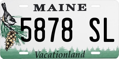 ME license plate 5878SL