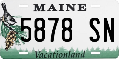 ME license plate 5878SN