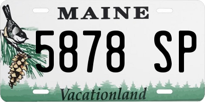 ME license plate 5878SP