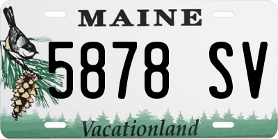 ME license plate 5878SV