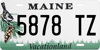 ME license plate 5878TZ