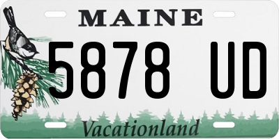 ME license plate 5878UD