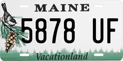 ME license plate 5878UF