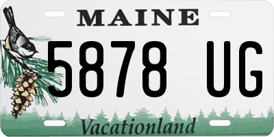ME license plate 5878UG