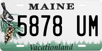 ME license plate 5878UM