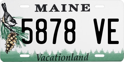 ME license plate 5878VE