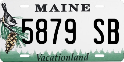 ME license plate 5879SB