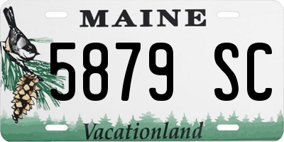 ME license plate 5879SC