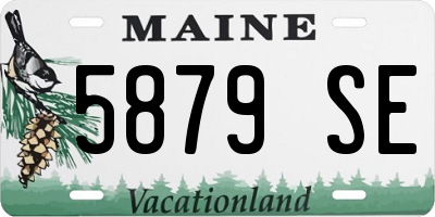 ME license plate 5879SE
