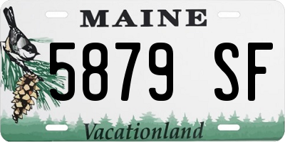 ME license plate 5879SF