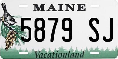 ME license plate 5879SJ