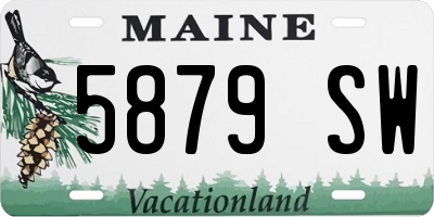 ME license plate 5879SW