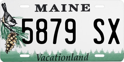 ME license plate 5879SX