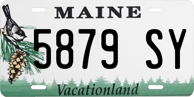 ME license plate 5879SY
