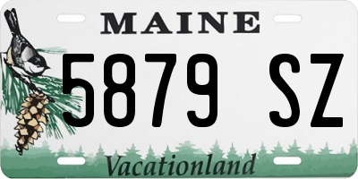 ME license plate 5879SZ