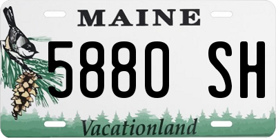 ME license plate 5880SH