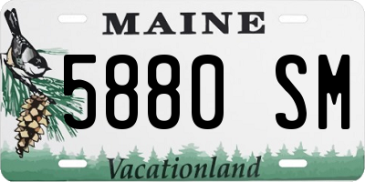 ME license plate 5880SM