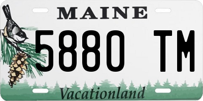 ME license plate 5880TM