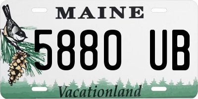 ME license plate 5880UB