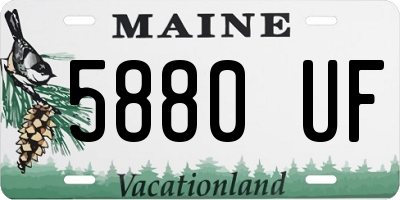ME license plate 5880UF