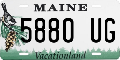 ME license plate 5880UG