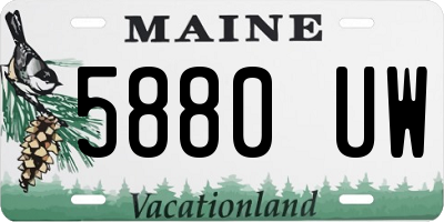 ME license plate 5880UW