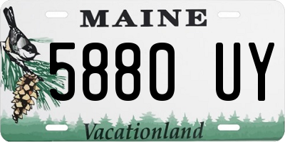 ME license plate 5880UY