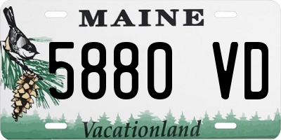 ME license plate 5880VD