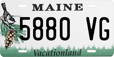 ME license plate 5880VG