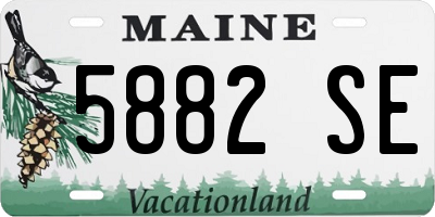 ME license plate 5882SE